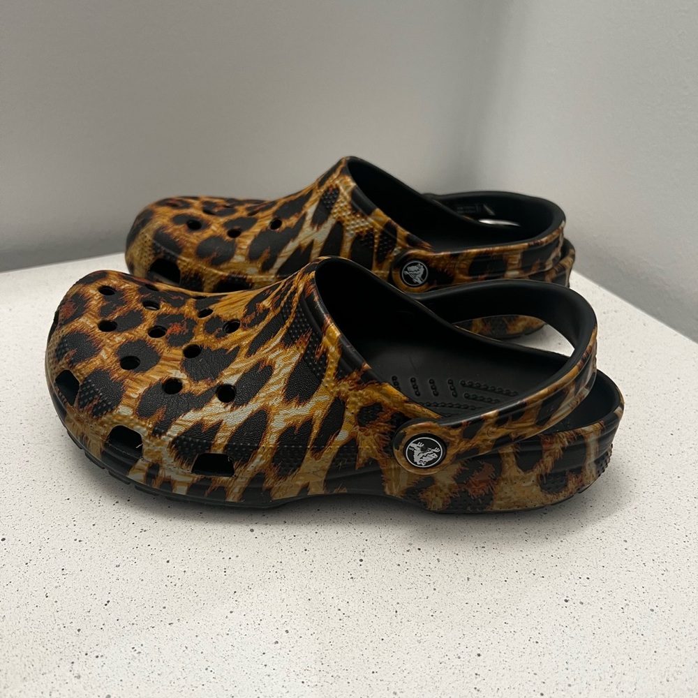 Leopard Print Crocs Clogs